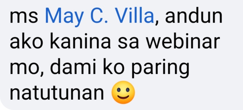 Attendee feedback from an MCV speaking event